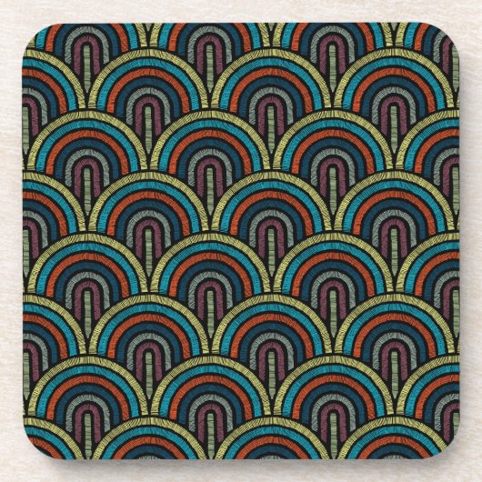 Boho Embroidery Arch Pattern Untersetzer (Vorderseite)