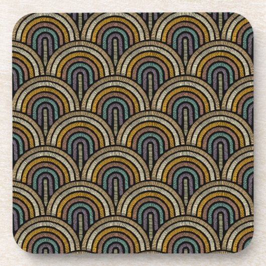 Boho Embroidery Arch Pattern Untersetzer (Vorderseite)