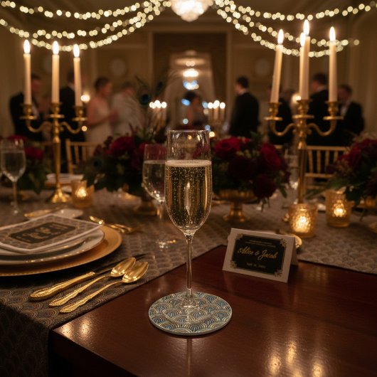 Boho Embroidery Arch Pattern Untersetzer