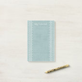 Boho Embroidery Tribal Muster Post-its - Aquamarin Post-it Klebezettel (Auf Schreibtisch)