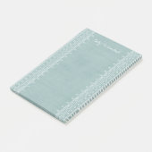 Boho Embroidery Tribal Muster Post-its - Aquamarin Post-it Klebezettel (angewinkelt)