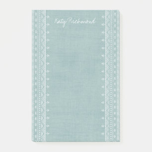 Boho Embroidery Tribal Muster Post-its - Aquamarin Post-it Klebezettel
