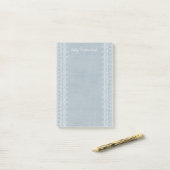 Boho Embroidery Tribal Muster Post-its - Blau Post-it Klebezettel (Auf Schreibtisch)
