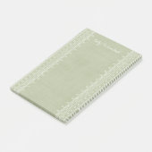 Boho Embroidery Tribal Muster Post-its - Green Post-it Klebezettel (angewinkelt)