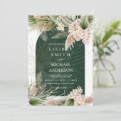 BOHO Emerald Green Pampas Grass Wedding (Stehend Vorderseite)