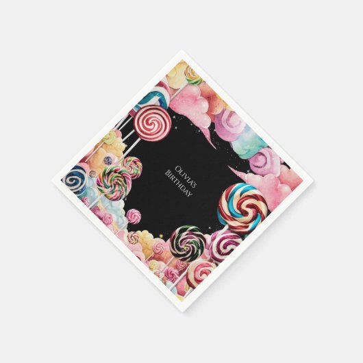 Boho Enchanted Candyland Birthday Serviette (Ecke)