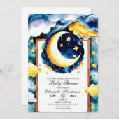 Boho Enchanted Celestial Baby Shower Einladung (Vorne/Hinten)