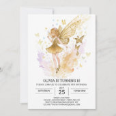 Boho Enchanted Fairy Birthday Celebration Einladung (Vorderseite)