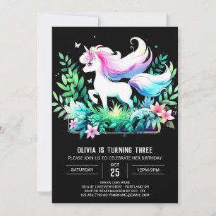 Boho Enchanted Horse Birthday Einladung