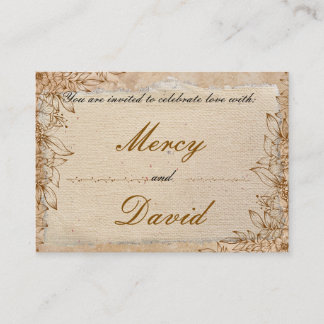 Boho Engagement Invitation Card Begleitkarte