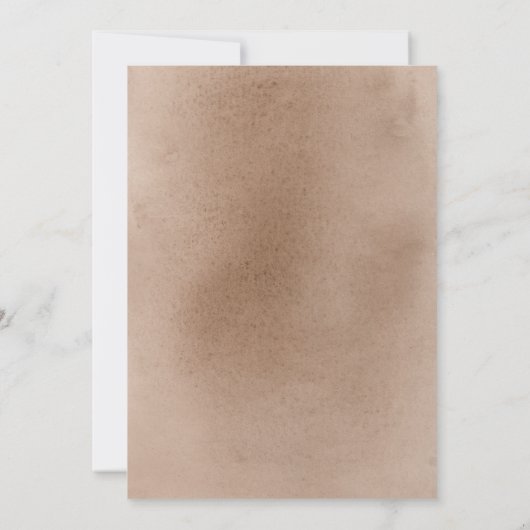 Boho-Engagement-Partei für erdige und weiße Blume Einladung (Rückseite)