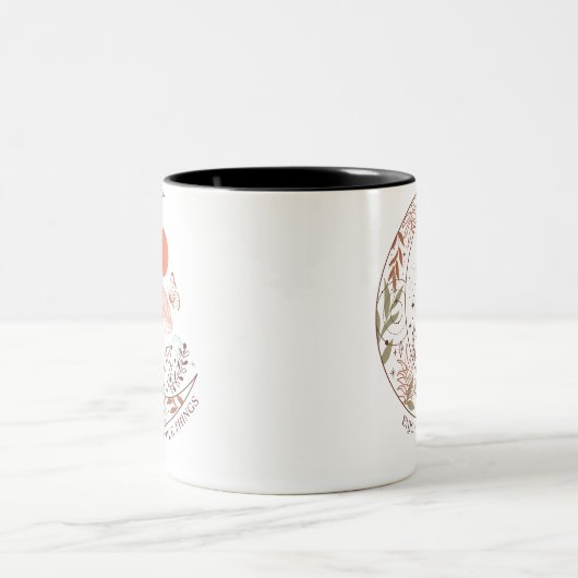Boho “Enjoy the Little Things” Zweifarbige Tasse (Mittel)