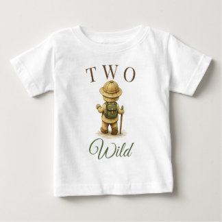 Boho-Entdecker-Bär-Geburtstagsdesign Baby T-shirt