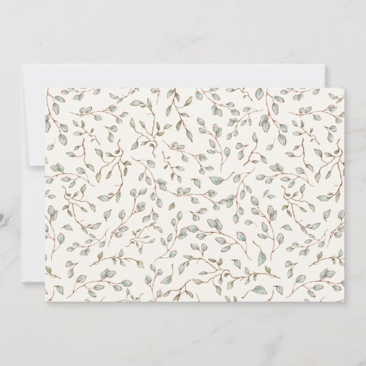 Boho Er oder sie kleidet sich neutrale Geschlechte Einladung (Rückseite)