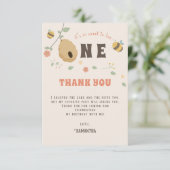 Boho Erbe Tag 1. Geburtstag Dankeskarte (Stehend Vorderseite)