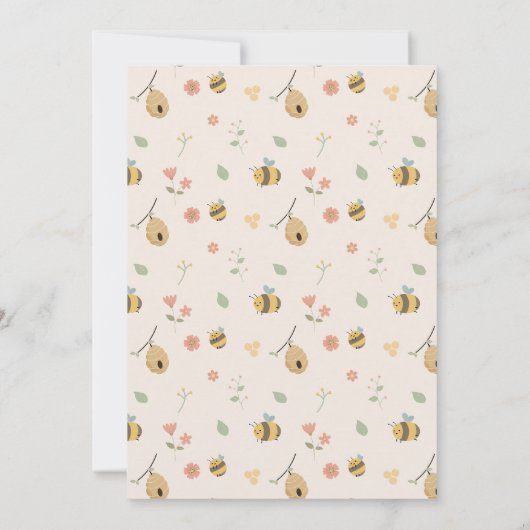 Boho Erbe Tag 1. Geburtstag Einladung (Rückseite)