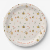 Boho Erbe Tag 1. Geburtstag Pappteller (Vorderseite)