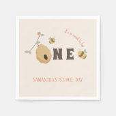 Boho Erbe Tag 1. Geburtstag Serviette (Vorderseite)