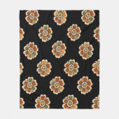 Boho-Erde-Blumenmuster Fleecedecke (Vorderseite)