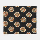 Boho-Erde-Blumenmuster Fleecedecke (Vorderseite (Horizontal))