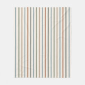 Boho-Erde-Ton senkrechte Streifen minimalistisches Fleecedecke (Vorderseite)