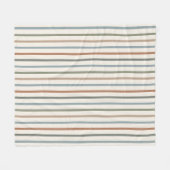 Boho-Erde-Ton senkrechte Streifen minimalistisches Fleecedecke (Vorderseite (Horizontal))