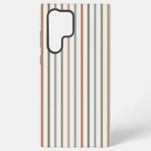 Boho-Erde-Ton Vertikale Streifen Minimalistisches Samsung Galaxy Hülle