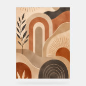 Boho-Erdfarbene abstrakte Wandkunst Acrylschild (Vorderseite)