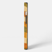 Boho-Erdfarbene Schachbrettmuster iPhone Hülle (Linke Seite)