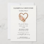 Boho Erdig Elegante Einfache Hochzeit Einladung (Vorderseite)