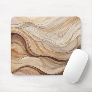 Boho-Erdtöne Moderne Fließende Linien Mousepad