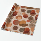 Boho Erdtöne Terrakotta Abstrakte Muster Geschenkpapier (Ungerollt)