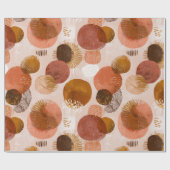 Boho Erdtöne Terrakotta Abstrakte Muster Geschenkpapier (Flach)