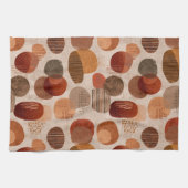 Boho Erdtöne Terrakotta Abstrakte Musterung Geschirrtuch (Horizontal)