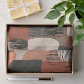 Boho Erdtöne Terrakotta Abstrakte Musterung Seidenpapier (Geschenk)