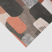 Boho Erdtöne Terrakotta Abstrakte Musterung Seidenpapier (Detail)