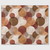 Boho Erdtöne Terrakotta Geometrisches Muster Geschenkpapier (Flach)