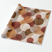Boho Erdtöne Terrakotta Geometrisches Muster Geschenkpapier (Ungerollt)