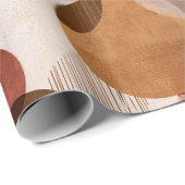 Boho Erdtöne Terrakotta Geometrisches Muster Geschenkpapier (Rolleneckpunkt)