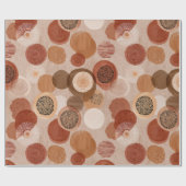 Boho Erdtöne Terrakotta Geometrisches Muster Geschenkpapier (Flach)