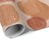 Boho Erdtöne Terrakotta Geometrisches Muster Geschenkpapier (Rolleneckpunkt)