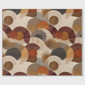 Boho Erdtöne Terrakotta Geometrisches Muster Geschenkpapier (Flach)