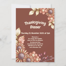 Boho Erntedank Dinner Einladung