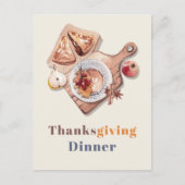 Boho Erntedank Dinner Fest Feiertagspostkarte (Vorderseite)