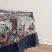 Boho Erntedank Fall Blue Watercolor Pumpkin Tischdecke (Beispiel)