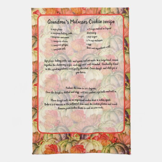 Boho Erntedank Fall Decke Wasserfarbe Pumpkin Geschirrtuch (Vertikal)