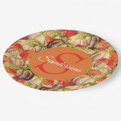 Boho Erntedank Fall Decke Wasserfarbe Pumpkin Pappteller (Schrägansicht)