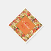 Boho Erntedank Fall Decke Wasserfarbe Pumpkin Serviette (Ecke)