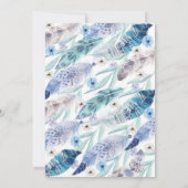 Boho erste Geburtstagsparty Einladung (Rückseite)