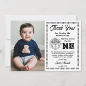 Boho Erste Reise rund um die Sonne Geburtstag Viel Dankeskarte (Vorderseite)